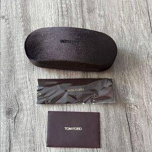 Tom Ford Brown/Black Eyewear Case with Branded Sleeve and Card